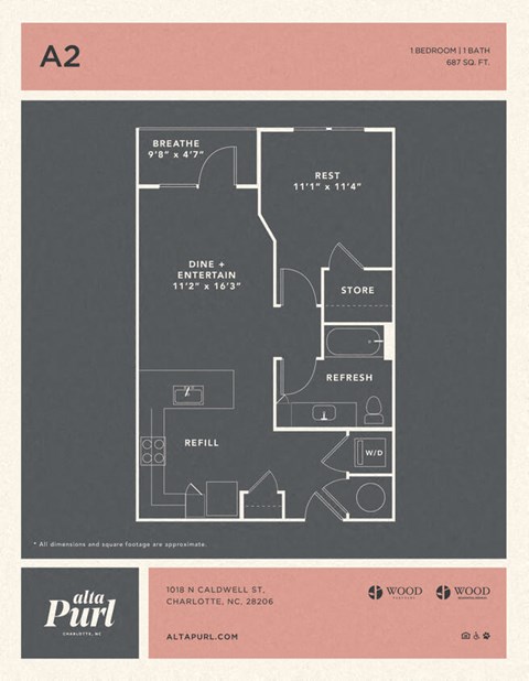 a2 floor plan  studio apt  the residences at sawmill estates
